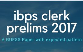 IBPS Clerk Prelims 2017 Guess paper