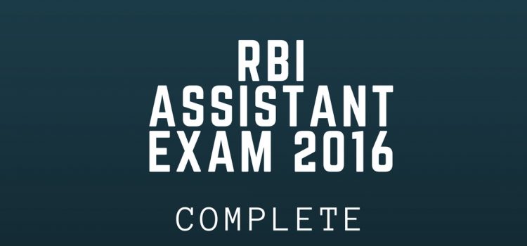 RBI Assistant Question paper 2016