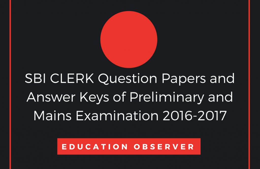 SBI Clerk 2016-2017 solved paper