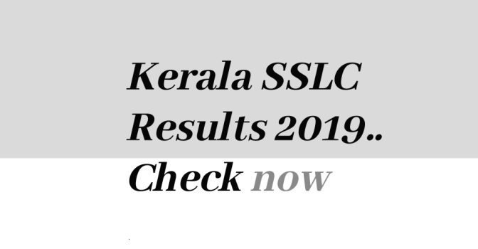 SSLC results 2019
