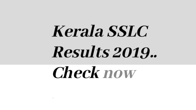 SSLC results 2019