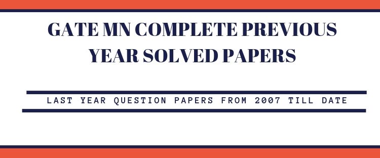 GATE Mining Engineering Old Question papers