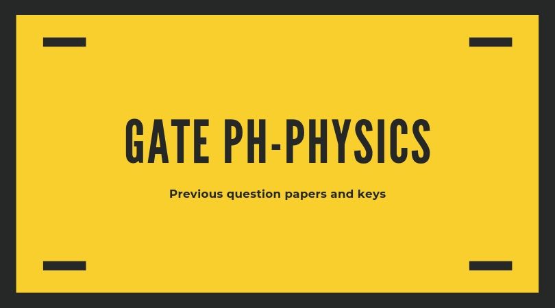 GATE Physics Question papers and keys
