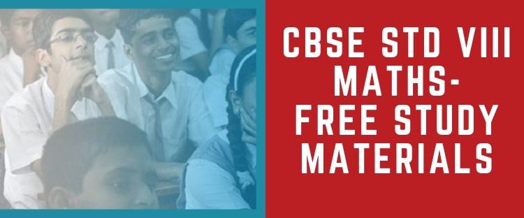 free notes, study materials, video classes, textbook solutions for CBSE 8th Maths Textbook