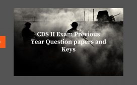 Last year solved papers of CDS II Exam