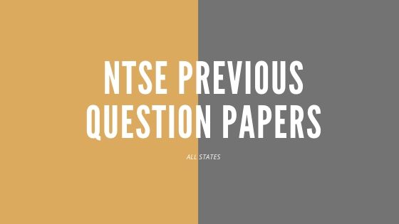 NTSE Previous question papers SAT and MAT