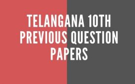 Telangana SSC Last Year Board Exam papers
