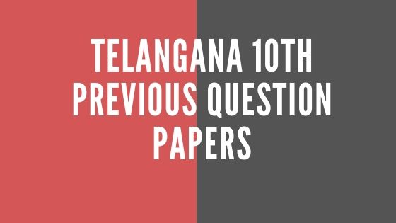 Telangana SSC Last Year Board Exam papers