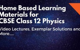 Video Lessons, Exemplar Solutions etc for CBSE STD XII Physics