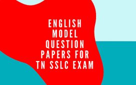 TN SSLC Model Paper English
