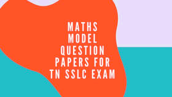 TN 10th Maths model papers