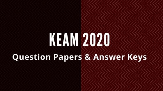 Answer key- KEAM 2020