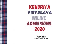 KV STD 1 Admission Instructions