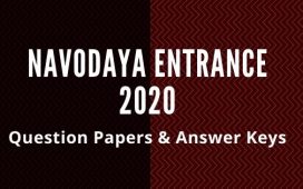 JNVST entrance 2020 question paper