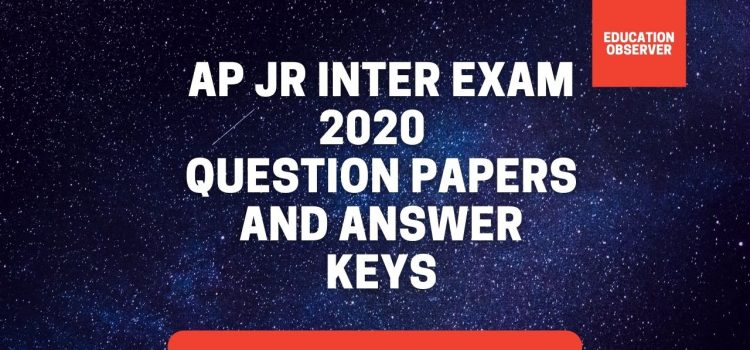AP 11th Board Exam 2020 question papers