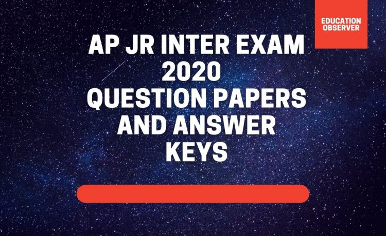 AP 11th Board Exam 2020 question papers