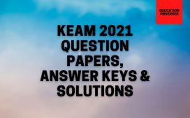 KEAM 2021 Answer Key solutions