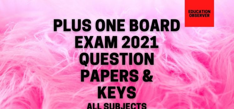 Kerala Plus One Annual Exam 2021 Keys