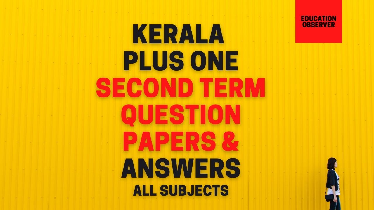 +1 2nd term exam question papers and keys