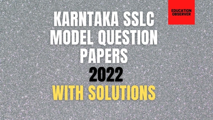 New Pattern SSLC Model paper Karnataka