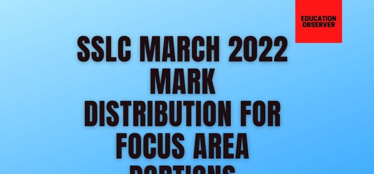 SSLC Focus area marks