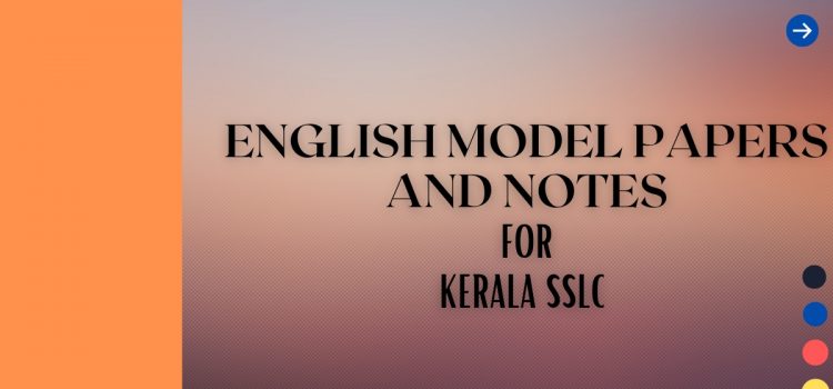 English solved papers Kerala SSLC