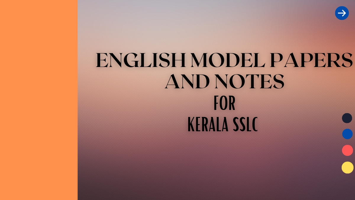 English solved papers Kerala SSLC
