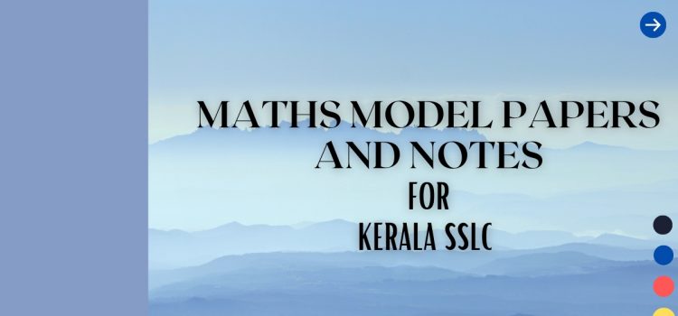 Maths solved papers Kerala SSLC