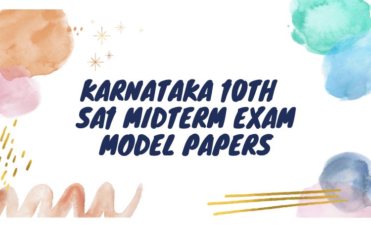 midterm model question papers 10th Karnataka