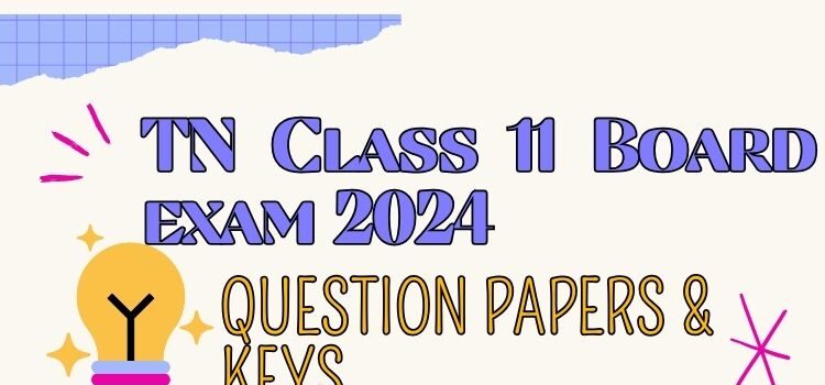 TN HSE plus one board exam 2024 question paper & answer key