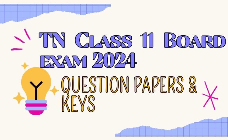 TN HSE plus one board exam 2024 question paper & answer key