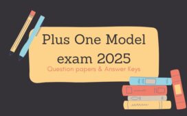 DHSE 11th Model exam 2025 question papers and answer keys