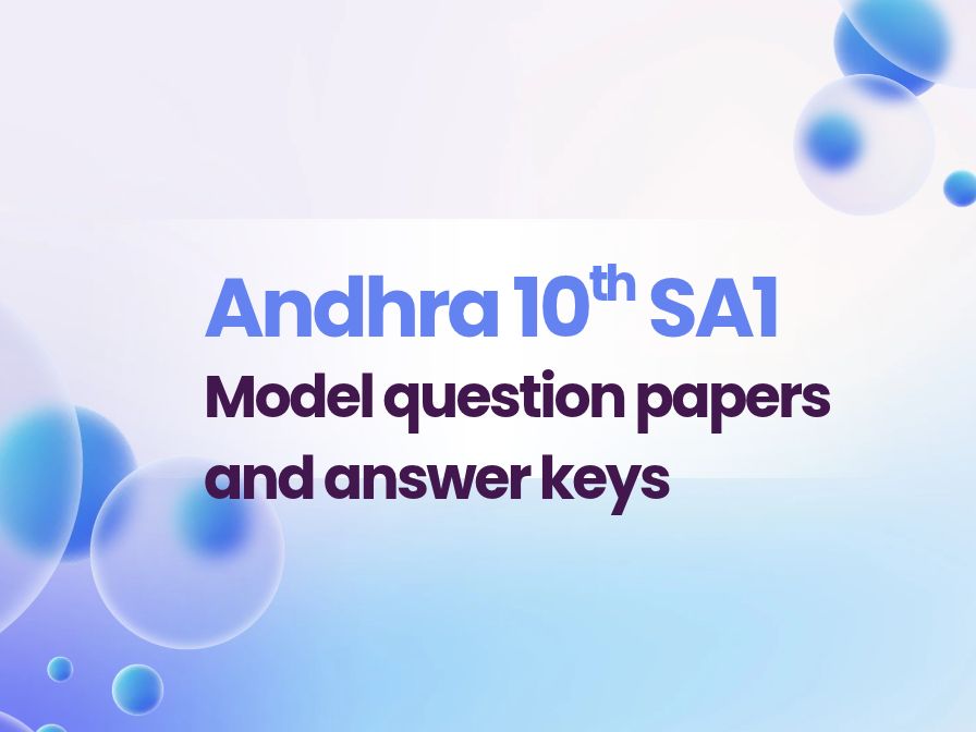 Andhra 10th SA1 Model Question Papers 2026-27 with Answer Keys (All Subjects) Andhra SSLC SA1 question paper